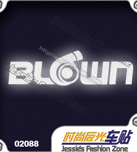 汽车贴纸 020 88 hellaflush 改装潮牌 BLOWN 涡轮增压 反光 车贴