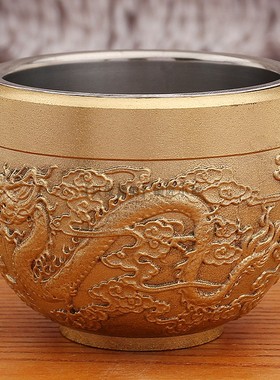 【装内胆】白酒杯浮雕龙凤杯纯铜