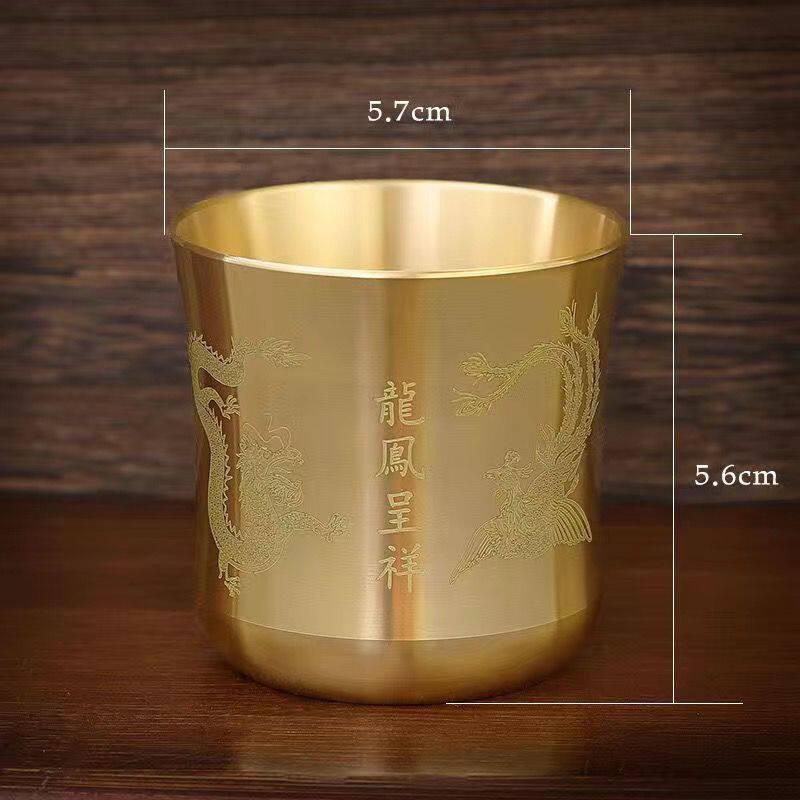 【真铜】黄铜白酒杯子一口杯家用一二两复古纯铜百福杯酒杯龙凤杯,餐饮具,白酒杯,淘宝优惠券,粉丝福利购,淘宝优惠卷