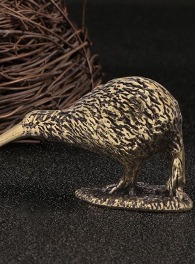 纯黄铜几维鸟公仔实心新西兰国鸟