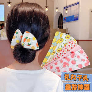 儿童蝴蝶结魔术扭扭夹旋转盘发夹发卡头饰懒人丸子头盘发神器女孩