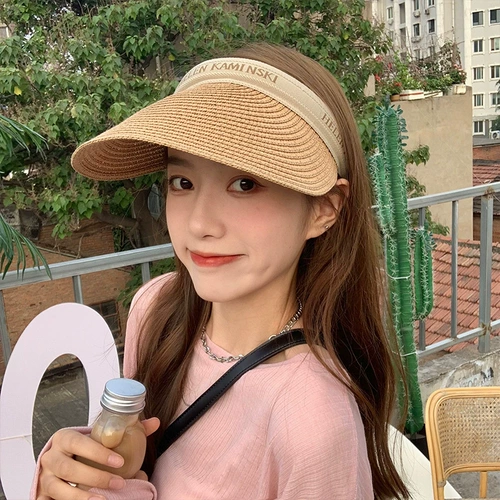 Соломенная пляжная летняя шапка на солнечной энергии, защита от солнца, защита от ультрафиолета