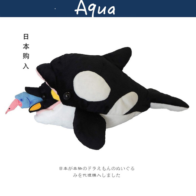 aqua日本正版南极鲸鱼企鹅公仔
