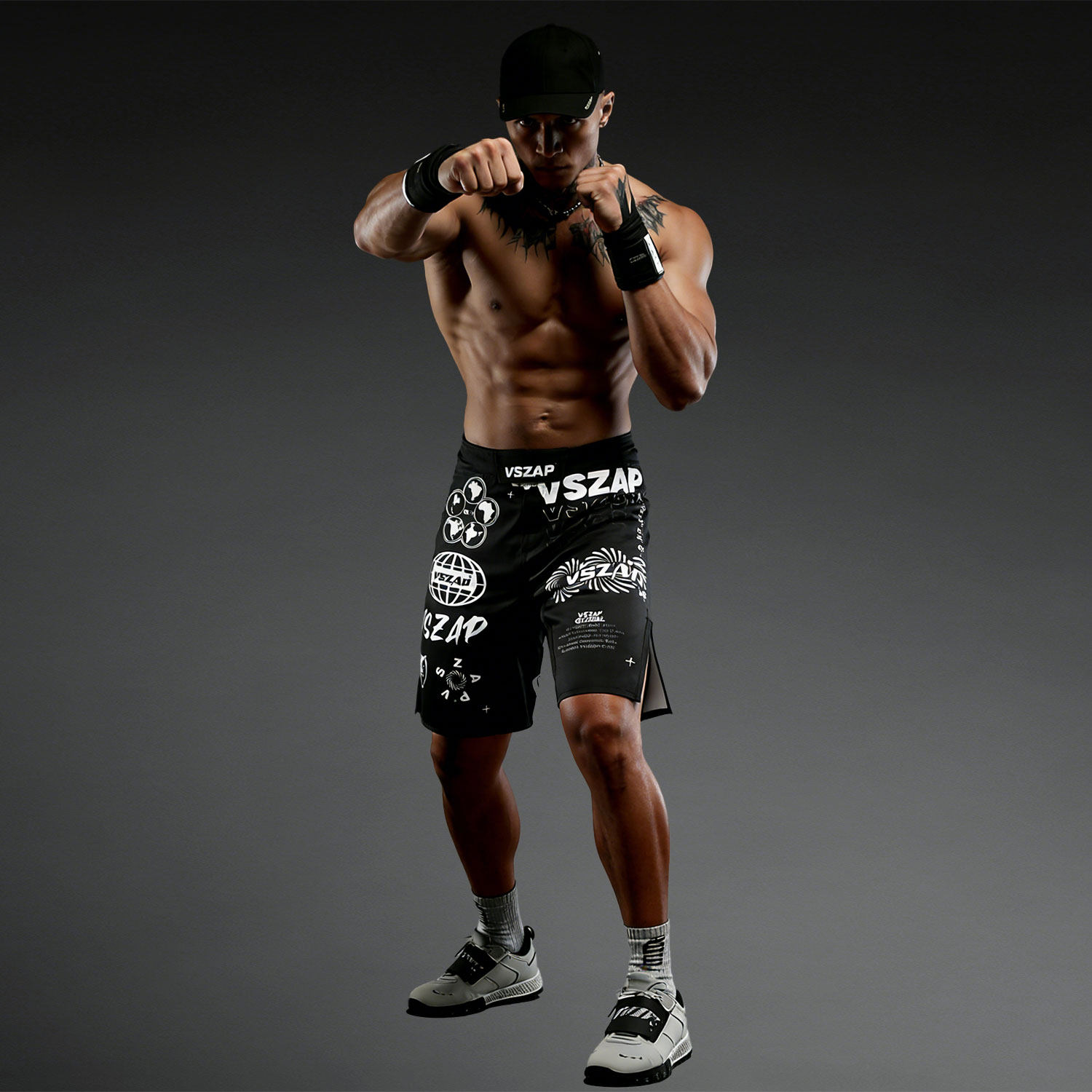 VSZAP搏击服运动综合格斗训练MMA短裤男女UFC跑步健身速干泰拳击