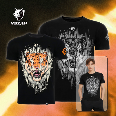 VSZAP短袖搏击男老虎格斗弹力棉