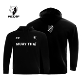 运动卫衣美式 VSZAP狼头秋季 健身泰拳击套头连帽男士 简约MMA上衣