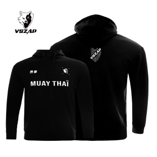 简约MMA上衣 运动卫衣美式 VSZAP狼头秋季 健身泰拳击套头连帽男士