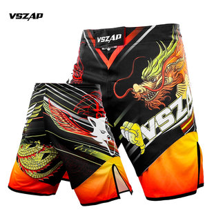 VSZAP搏击格斗运动中国龙训练泰拳击MMA短裤男女UFC速干健身训练