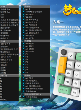 梦幻西游12键自定义宏游戏机械小键盘旋钮热插拔设计剪辑RGB发光