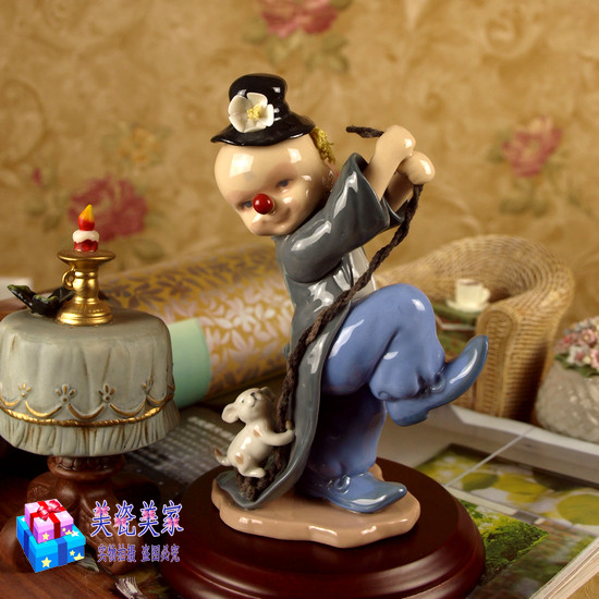 美国cosmos陶瓷瓷偶精致小丑摆件生日礼品 拉绳的小丑在类目 家居饰品, 摆件中 - 来自Buy2taobao.com提供专业的淘宝代购服务