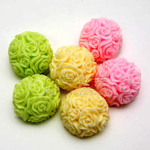 玫瑰花球3模|香皂磨具|韩国进口专业手工皂硅胶模具巧克力冰块格