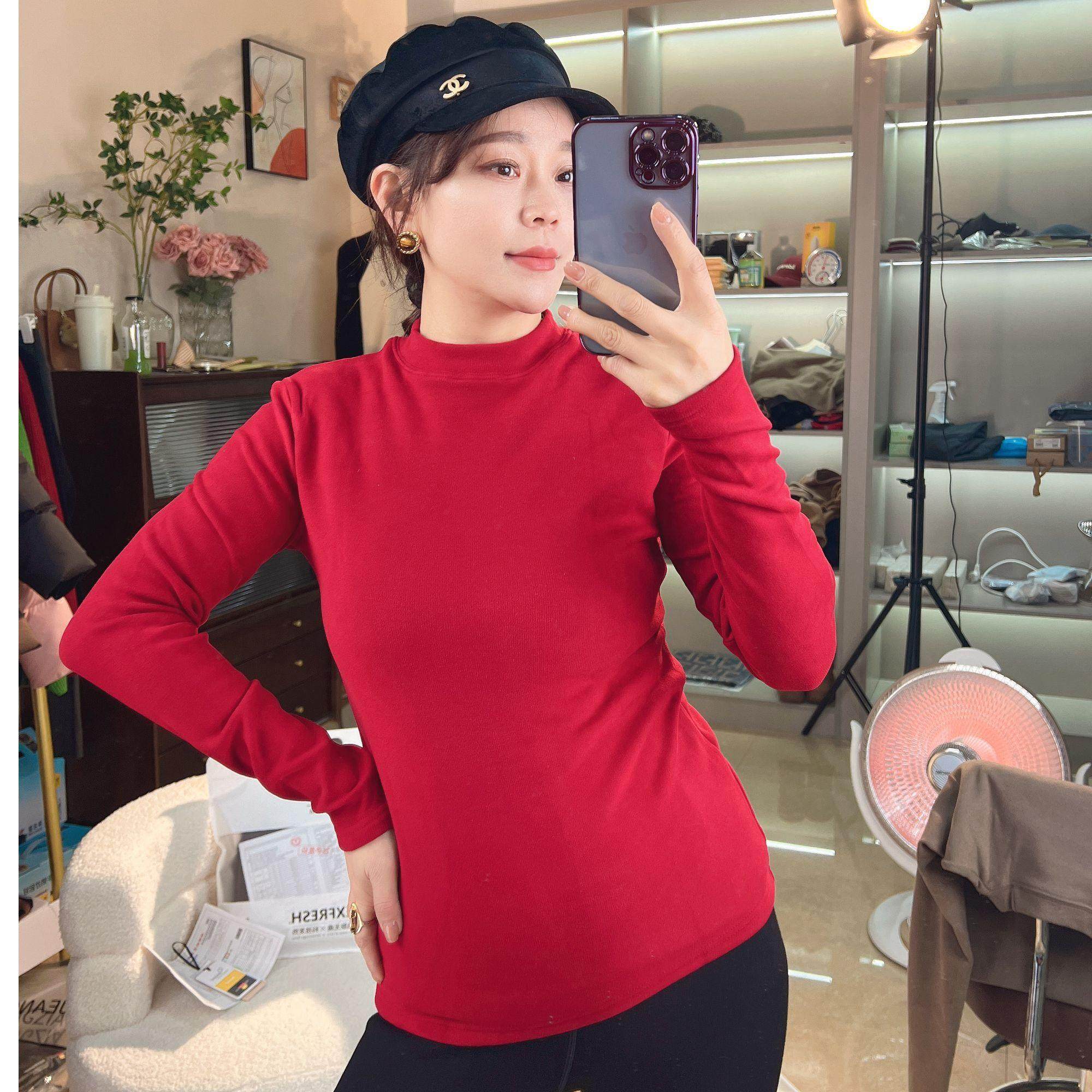 【升级3代德绒】女士480g加厚小立领双倍保暖一件过冬发热打底衫