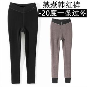 柜价268 日本爱丽娜蒸煮雪地裤韩红裤500g加绒加厚抗寒瑜伽裤保暖