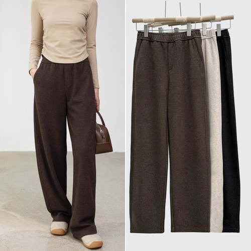 海维恩休闲高腰羊毛镰刀裤保暖