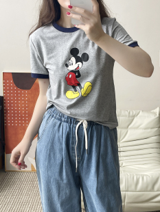 休闲卡通动漫印花纯棉短袖 韩版 正肩t恤女 新款 superxue夏季