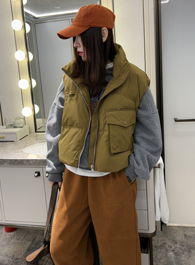 TY1980冬季新款韩版宽松休闲加厚短款绒羽绒服马甲女马夹TT87800