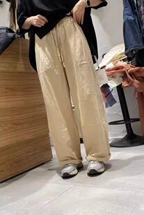 子女春夏新款 TY95170休闲宽松纯棉松紧腰直筒薄款 百搭简约长裤