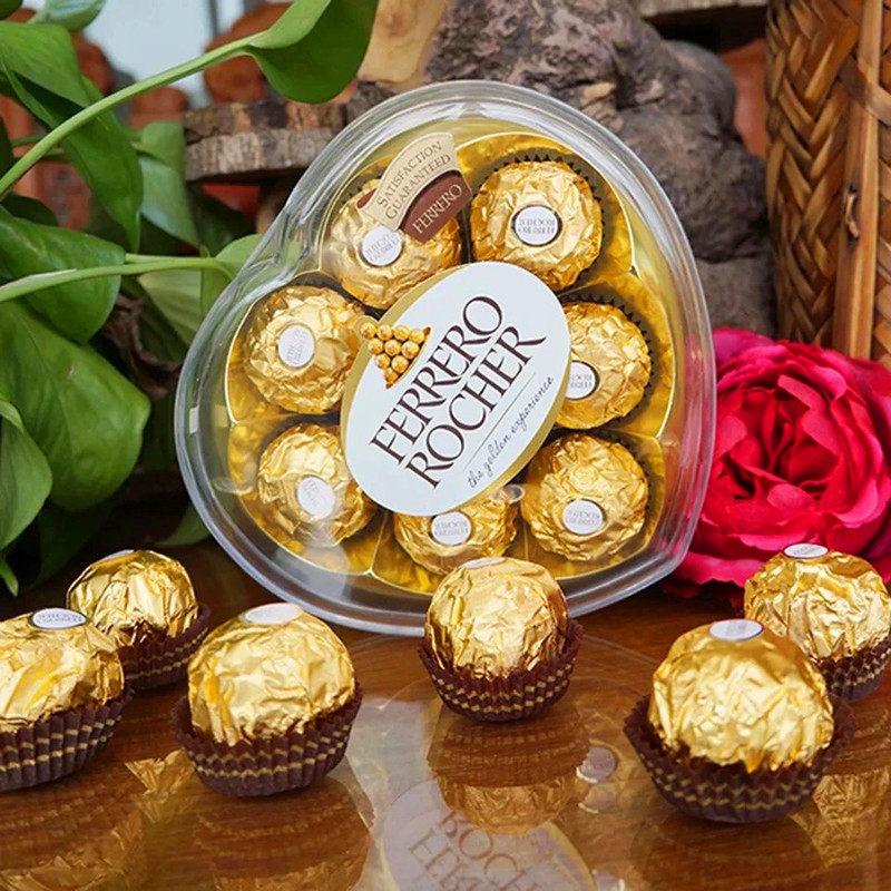 春节圣诞 礼物 费列罗金莎巧克力婚庆喜糖心形礼盒T8粒装节日礼物