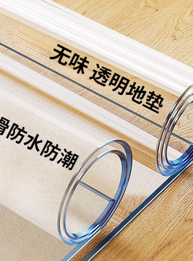 进口透明地垫pvc进门垫转椅客厅静音塑料地毯木地板保护垫子防水