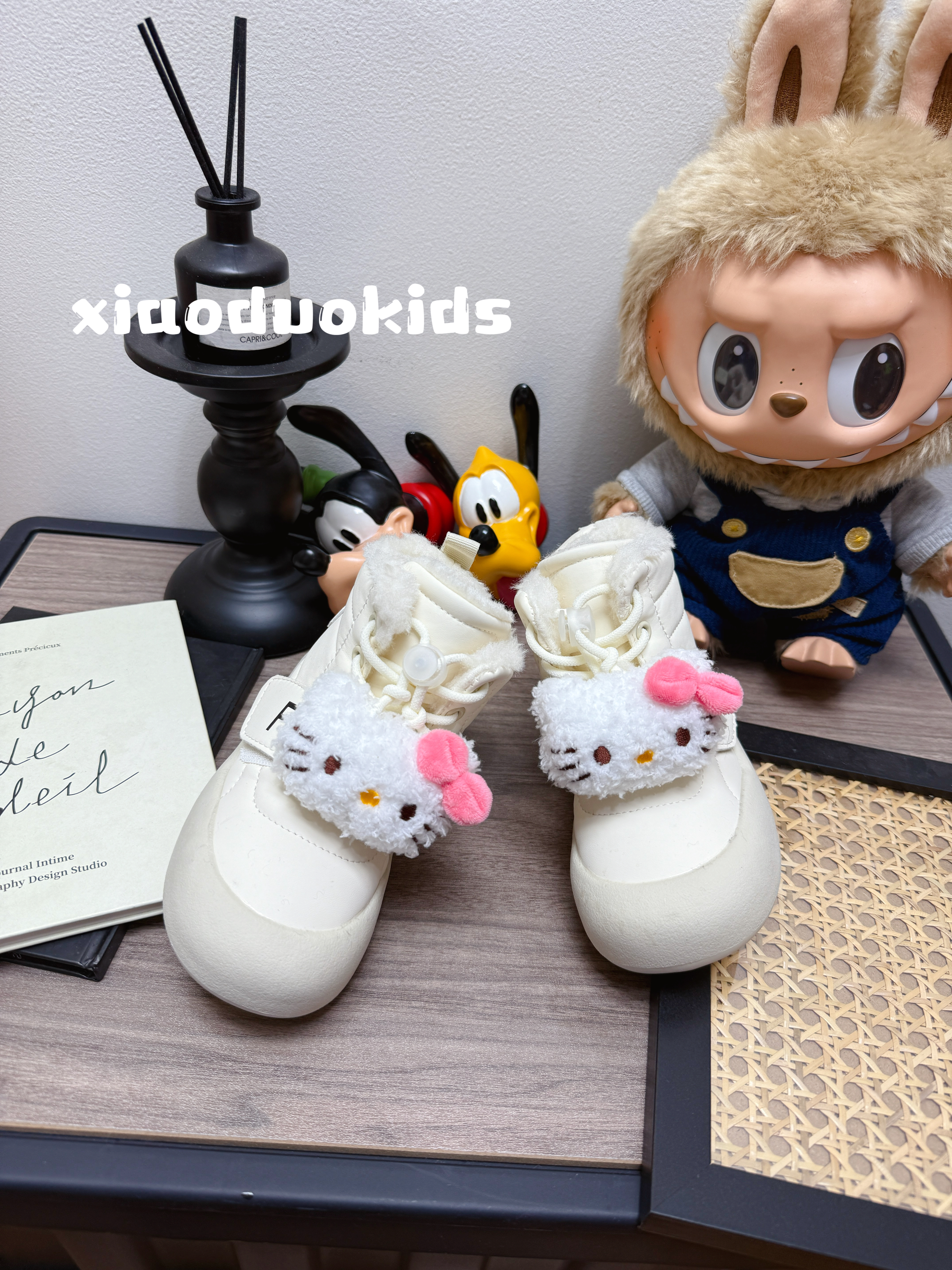 女童鞋运动鞋秋冬2025新款儿童运动雪地靴大棉中大童魔术贴女孩