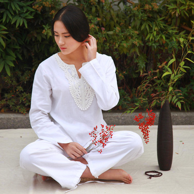 棉麻高货内里全包边清仓 禅修 昆达里尼合一 瑜伽服茶人 打坐服