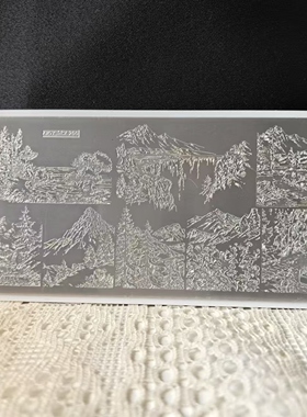 【油姐】SPV-200 印花钢板 美甲DIY彩绘模板 转印工具 山水 树