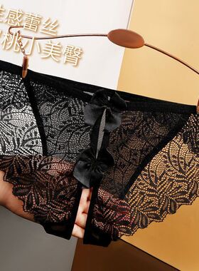 颜蓓薇厂家批发蕾丝内裤女胖mm大码开档性感透明纯欲冬季新款574