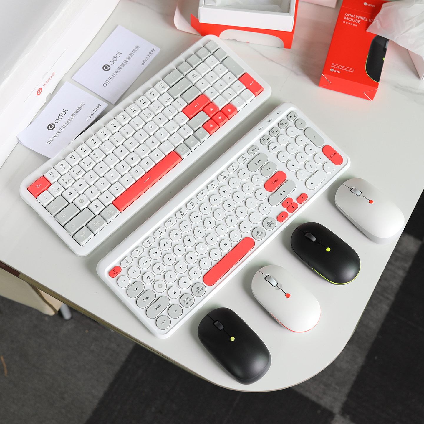 华硕a豆无线蓝牙有线多模键盘鼠标多办公游戏键盘鼠标组合1600DPI