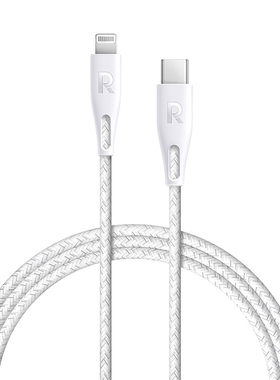 出口老外RAVPower 睿能宝PD快充线 C94原装芯片 适用于12/13/14系列编织充电线MFI认证C to L数据线PD快充线