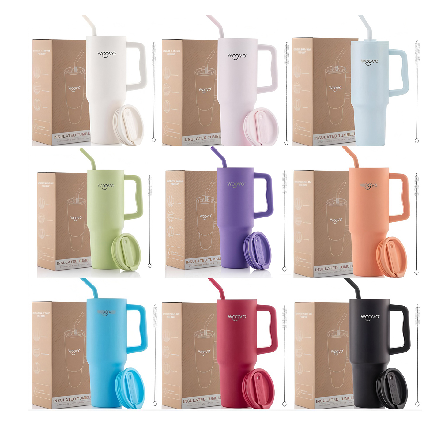 出口WOOVO车载大容量保温保冷杯