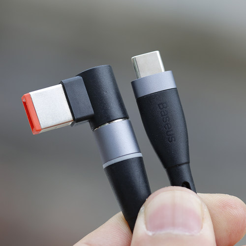 倍思锌磁系列联想笔记本供电线2M充电线磁吸TYPE-C TO DC方型100W