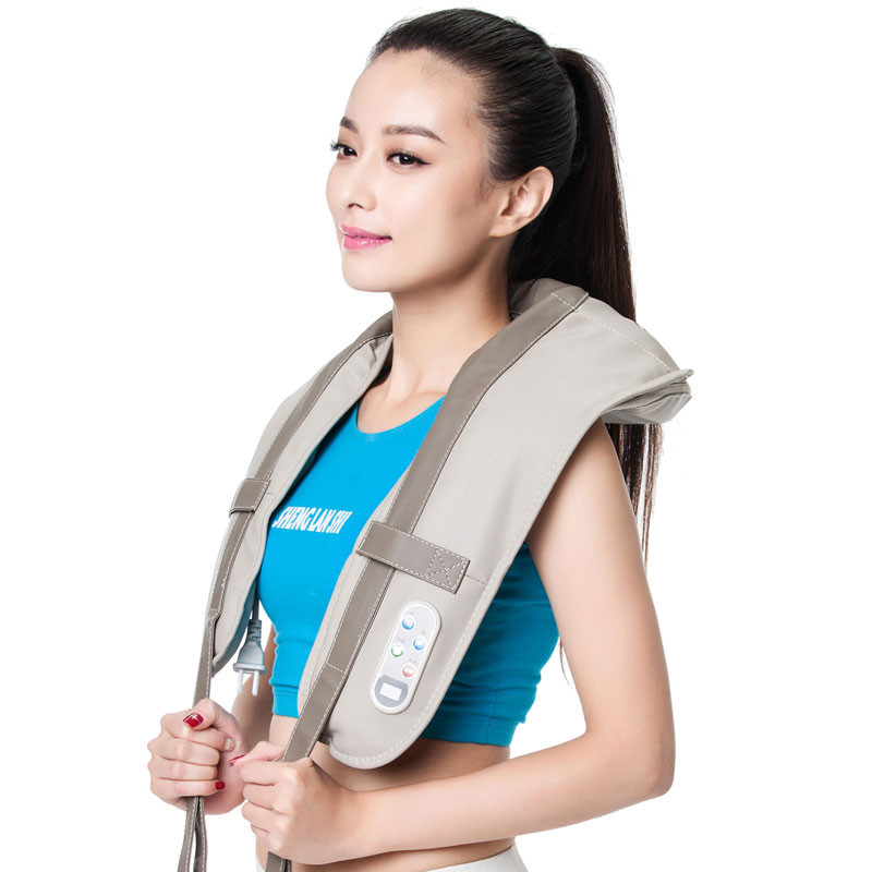 电震动捶打按摩披肩正品敲击肩背腰带颈椎脖子疼神器保健仪理疗机