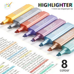 8 pcs Highlighter Fluorescent Pen Art Markers Gift Stationer