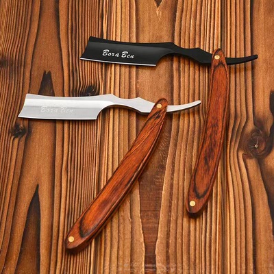 Straight Razor Foldable Safety Manual Shaves Blades Men Stai