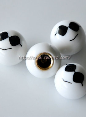 个性白色鸟叔改装气门嘴帽 汽车外饰装潢 通用气门帽 气嘴盖帽