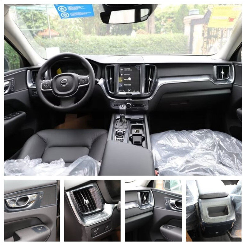 适用于18款沃尔沃xc60碳纤维桃木内饰贴 改装中控排挡电动车窗贴