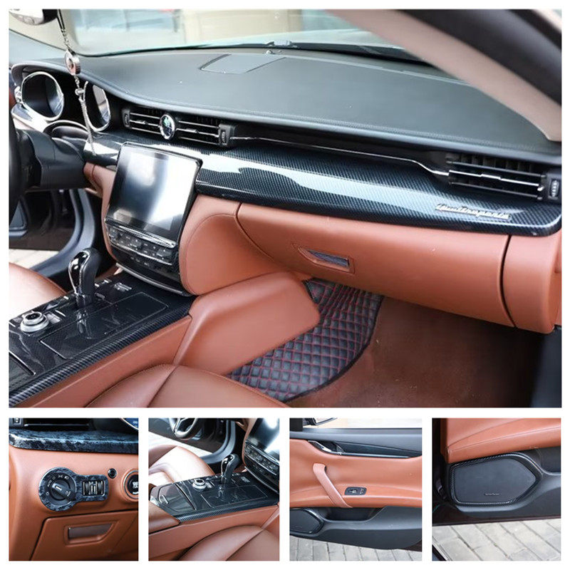 适用于14-21款玛莎拉蒂总裁碳纤维桃木内饰贴 改装中控前台风口贴,汽车用品/电子/清洗/改装,汽车贴片/贴纸,淘宝优惠券,粉丝福利购,淘宝优惠卷