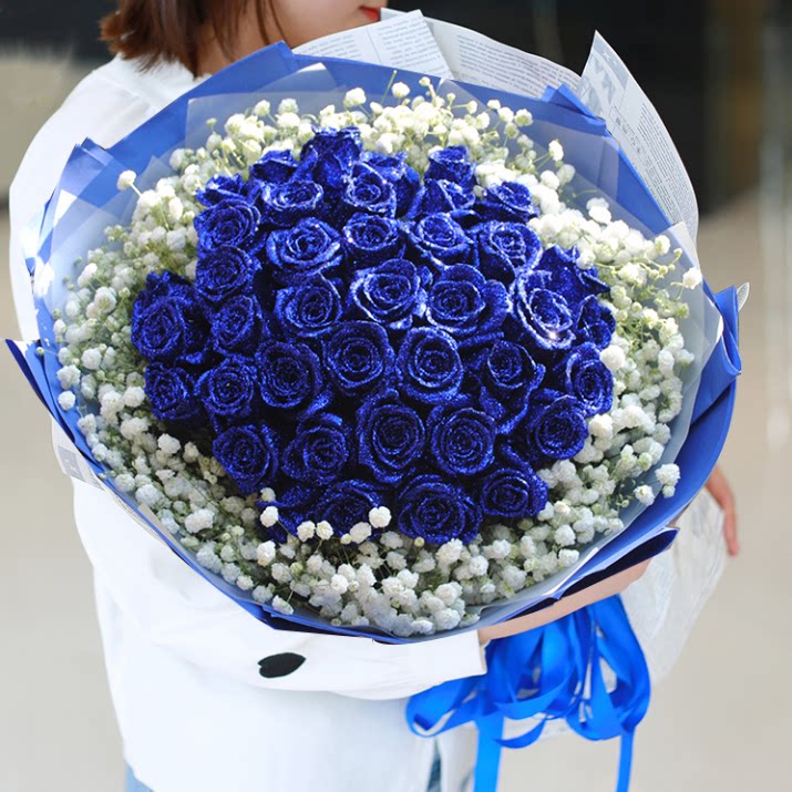 蓝玫瑰蓝色妖姬鲜花速递兰州杭州合肥南昌济南郑州南宁全国同城送