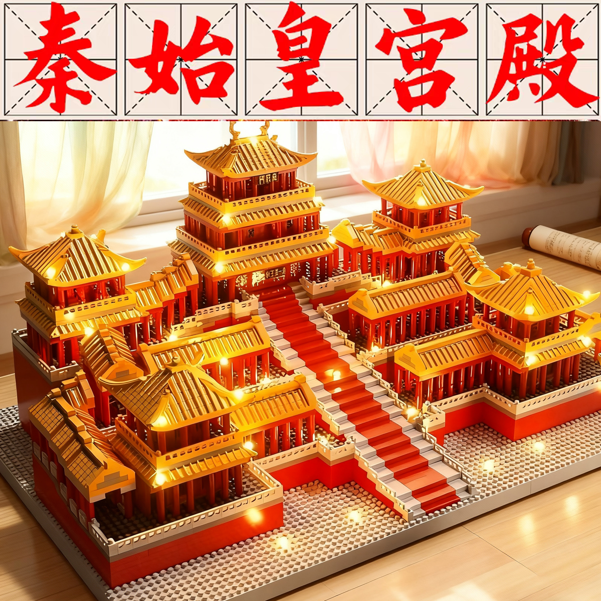 阿房宫积木2025新款中国建筑成人高难度巨大型拼装益智玩具男孩女