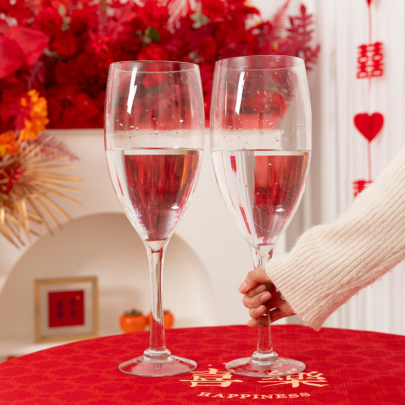 网红婚礼超大红酒杯结婚交杯酒杯巨型高脚杯大酒杯敬酒杯玻璃杯
