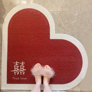 喜庆入户结婚爱心地垫门垫家用防滑玄关大门口 糊涂娘娘小红书同款