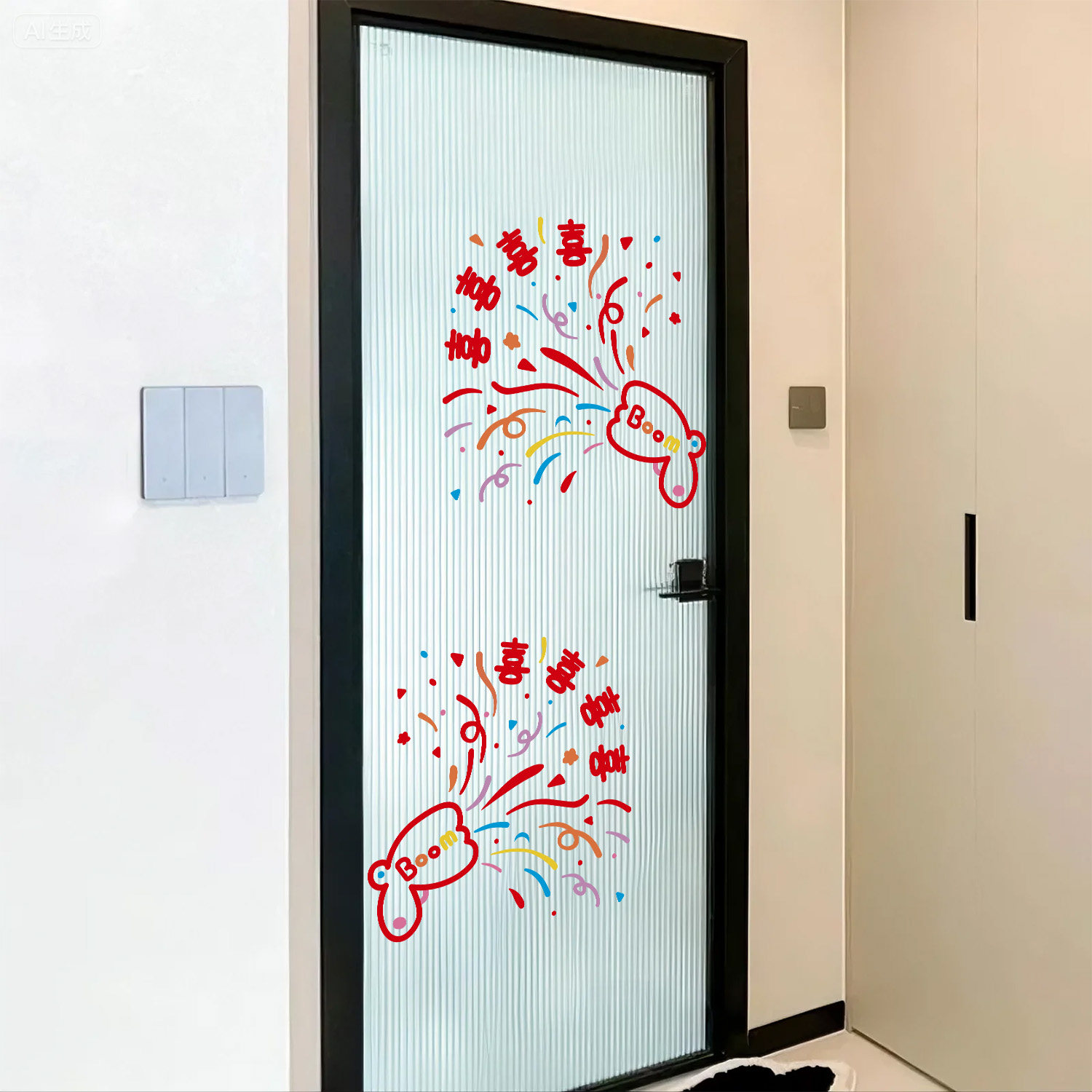 糊涂娘娘2025新款结婚专用静电贴窗户玻璃喜字贴窗花布置装饰女方,节庆用品/礼品,喜字/剪纸/贴纸,淘宝优惠券,粉丝福利购,淘宝优惠卷