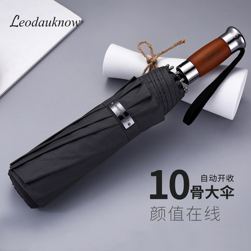 超大防风自动折叠10骨高级雨伞