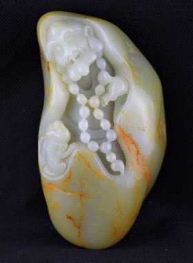 手把件白玉籽料送挂绳