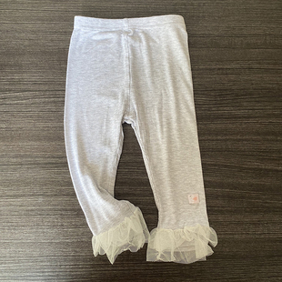 乐家夏季薄款女童修身打底裤九分裤百搭防蚊裤凉快裤子童装中童