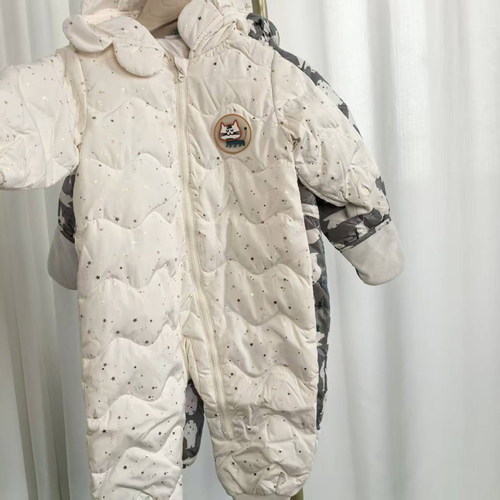 乐家男女童连体衣羽绒爬服婴幼儿童装清仓