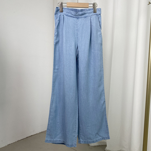 薄款 牛仔裤 童装 新品 时尚 女童宽松天丝直筒裤 170码 2026夏季 130