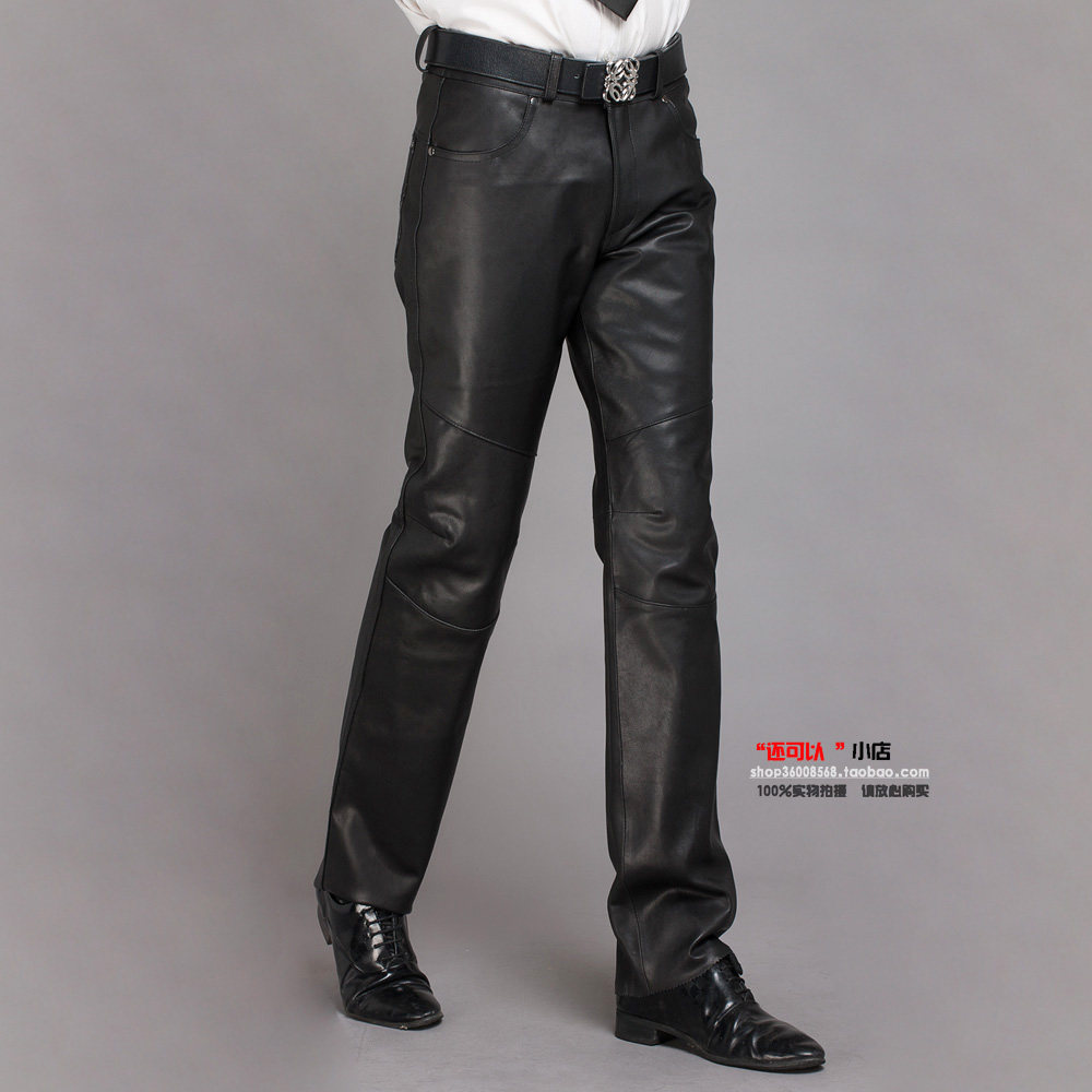 Pantalon cuir homme droit pour hiver - Ref 1491762 Image 1
