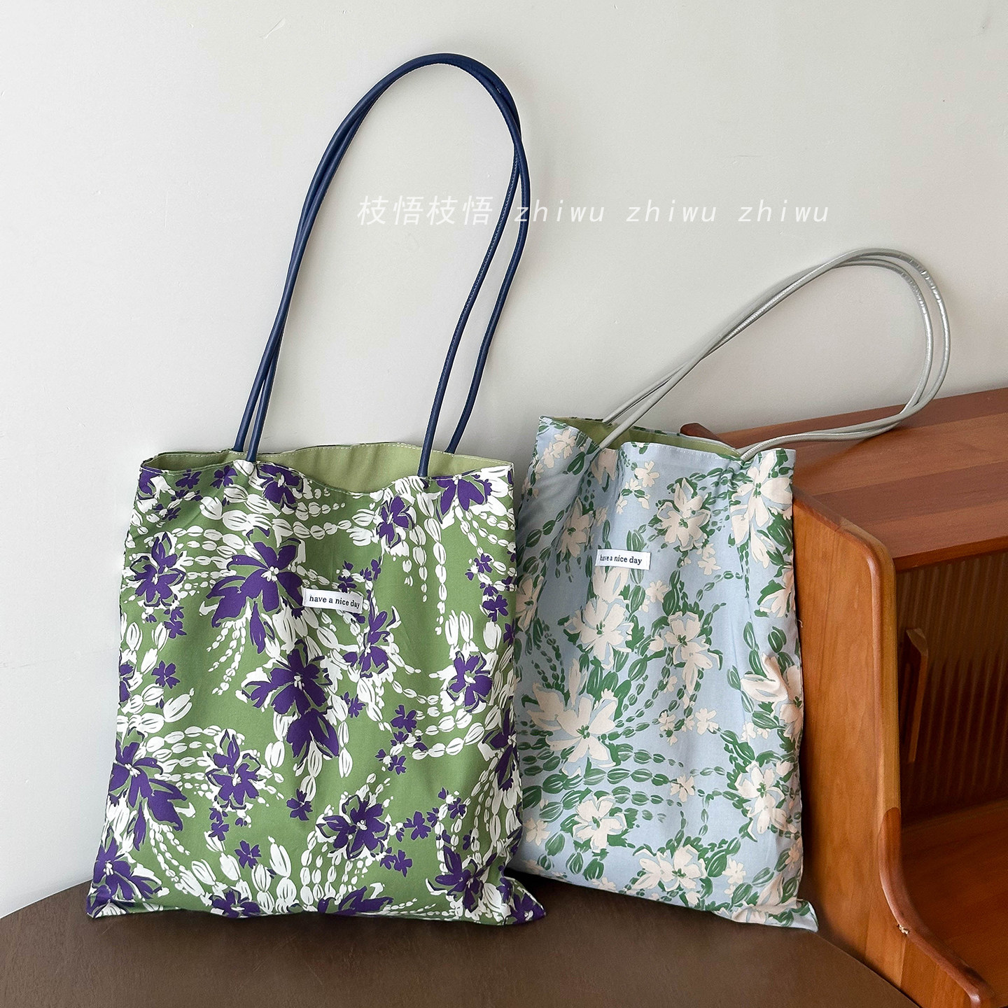 南法碎花单肩包法式文艺帆布包