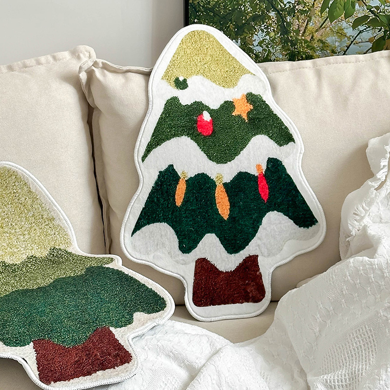 圣诞树小地垫节日氛围感装饰脚垫